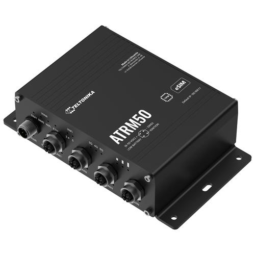 Teltonika ATRM50 5G Router for Transportation, Ultra-High Cellular Speeds, M12 Connectors, Dual SIM AND eSIM, EN 45545-2 and EN 50155 Compliance, Power Supply Unit Not Included, Wireless Router, Gig