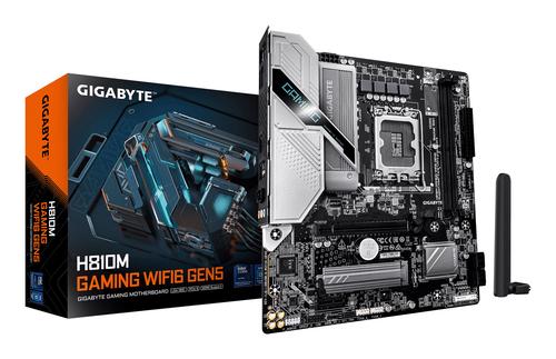 GIGABYTE H810M GAMING WIFI6 GEN5 Motherboard – Intel Core Ultra (Series 2) CPUs, 4+1+2 Phase VRM, up to 6400MHz DDR5, 1xPCIe 4.0 M.2, WIFI 6, 2.5GbE LAN, USB 3.2 Gen 1