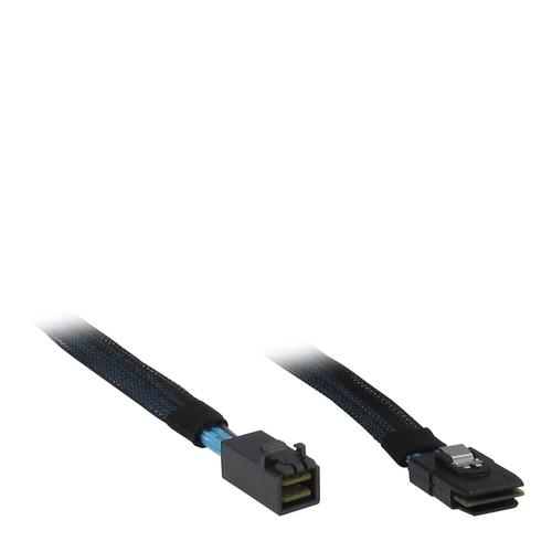 INTER-TECH SFF 8643 SFF 8087 cable (black, 0.75 meter (jacketed))