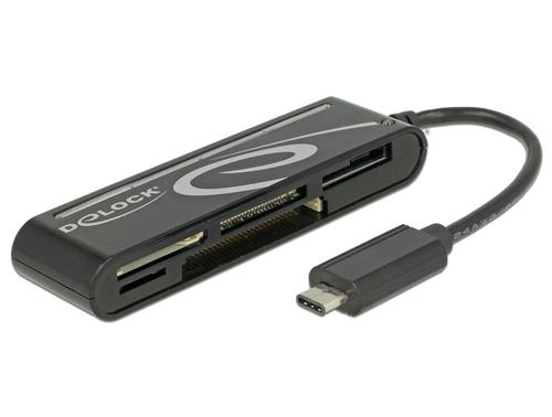 Delock USB-C Card Reader (Black, Retail)
