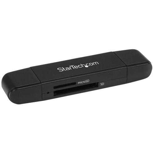 StarTech.com USB C and USB 3.0 SD Card Reader, USB Memory Card Reader, SD, microSD, MMC, UHS-I, USB-C AND USB-A Card Adapter - Works with any Operating System