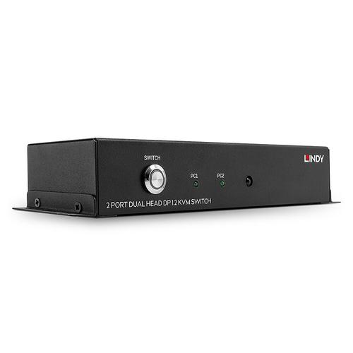 Lindy 2 Port Dual Head DisplayPort 1.2, KVM Switch
