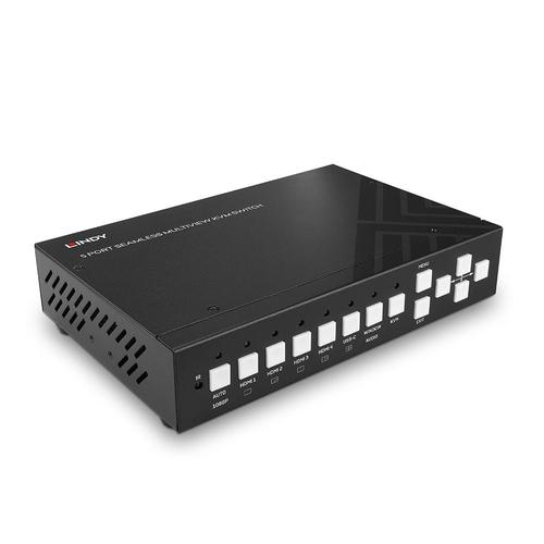 Lindy 5 Port KVM Switch with Seamless Multiview, 4 HDMI, 1 USB Type C