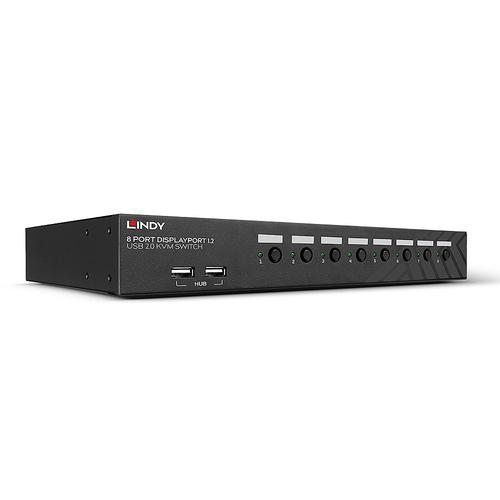 Lindy 8-Port DisplayPort 1.2, USB 2.0, and Audio KVM Switch