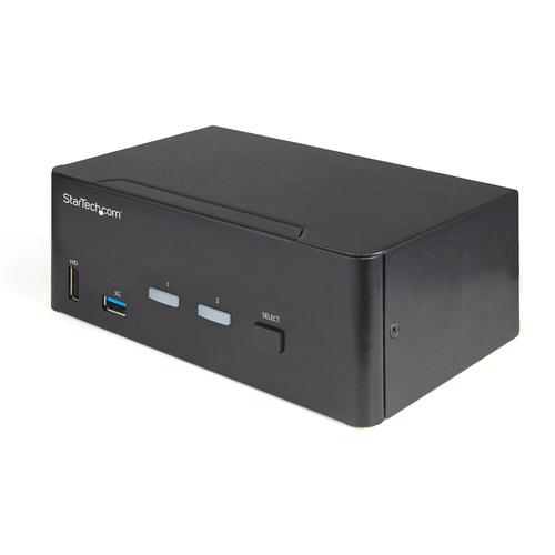 StarTech.com 2-Port Dual Monitor HDMI KVM Switch - 4K 60Hz Ultra HD HDR - Desktop 4K HDMI 2.0 KVM Switch with 2-Port USB 3.0 Hub (5Gbps) AND 4x USB 2.0 HID, Audio - Hotkey Switching - TAA