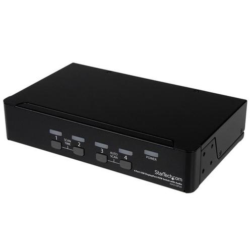 StarTech.com 4-Port USB DisplayPort KVM Switch with Audio - TAA