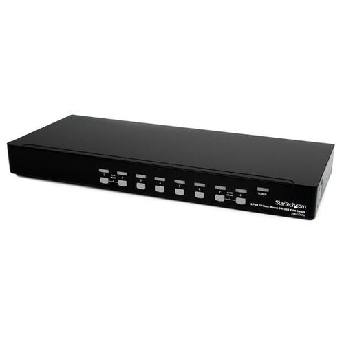 StarTech.com 8-Port 1U Rackmount DVI USB KVM Switch - TAA