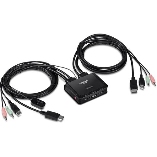 TRENDNET KVM Switch 2-Port DisplayPort/USB/Audio 4K
