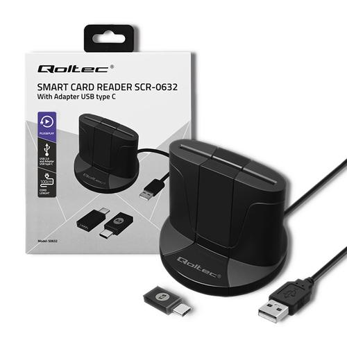 Qoltec 50632 smart card reader, USB