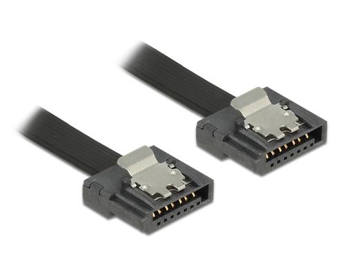 Delock SATA Cable SATA III - SATA St/St 0.10m FLEXI black