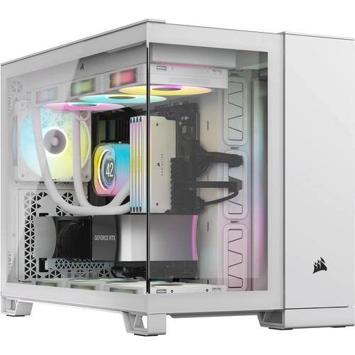 CORSAIR Geh mATX 2500X LINK Tempered Glass White