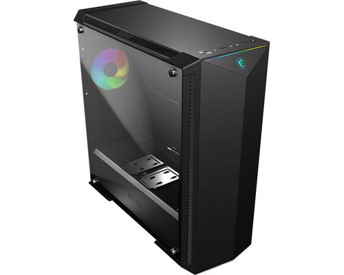 MSI MPG GUNGNIR 100 Mid Tower Gaming Computer Case Black, 1x 120mm ARGB + 3x 120mm Fan, Mystic Light Sync, 8 Channel ARGB Hub, Tempered Glass Panels, E-ATX, ATX, mATX, mini-ITX