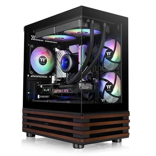 THERMALTAKE View 170 WS ARGB Black (black/wood, Tempered Glass x 2, wood structure)