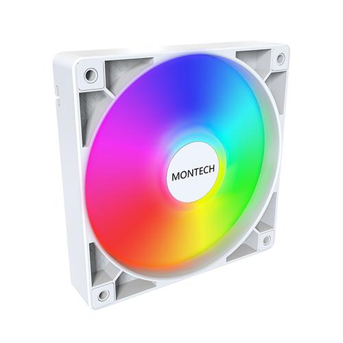 Montech GF120 PWM Computer Case Fan Module, 12 cm, White, 1 piece