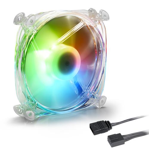 Sharkoon Fan 120*120*25 SHARK Disc PWM RGB clear