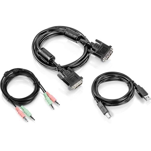 TRENDNET KVM Cable Set DVI-I/USB/Audio for TK-232DV 1.8m