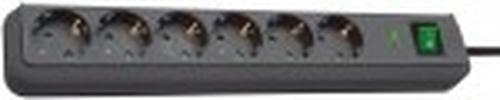 Brennenstuhl Eco-Line power strip, 6-socket (anthracite, 1.5 meters, 13,500A surge protection)