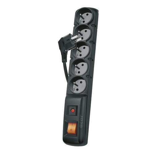 EMOS 1909050153 surge protector, black, 5 AC outlets, 250 V, 1.5 m