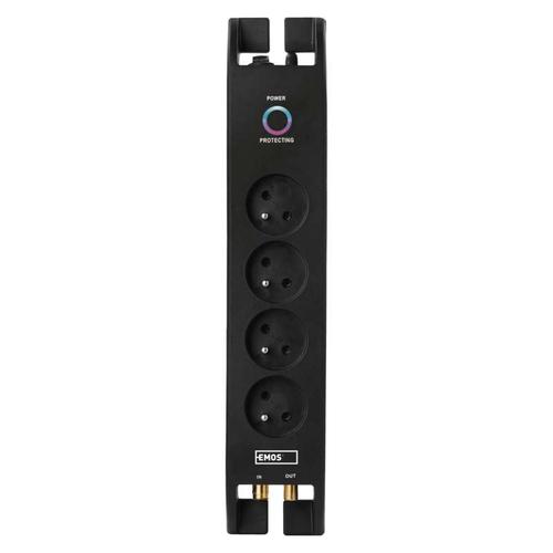 EMOS P54022 surge protector, Black, 4 AC outlet(s), 230 V, 2 m