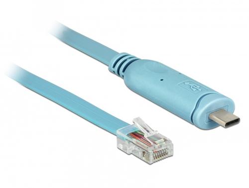 Delock USB2.0/C to Serial RS232 RJ45, 3.0m, blue