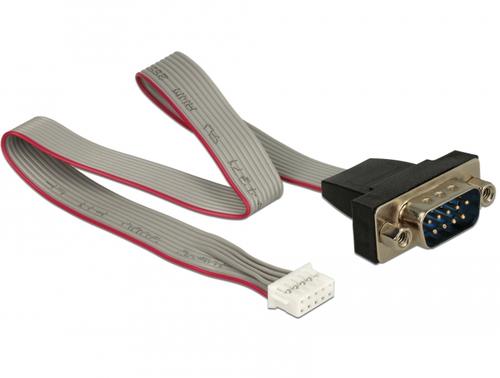 Delock 89632 serial cable Black, Grey, Red 0.3 m DB-9