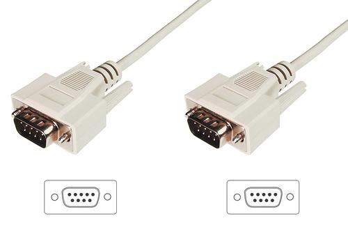 Digitus Serial Data Transfer Cable, D-Sub9 (Plug) D-Sub9 (Plug) (beige, 3 meters)