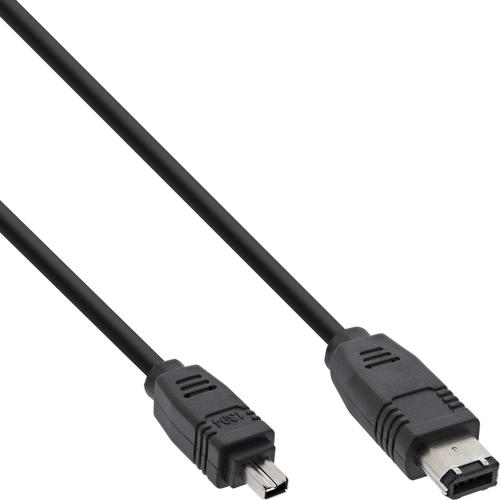 InLine FireWire 400 1394 Cable, 6-to-4 Pin Male, 1.8m
