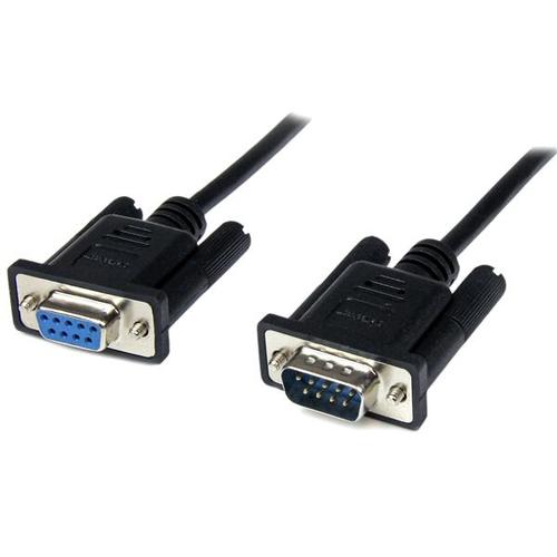 StarTech.com 1 Meter Black DB9 RS232 Serial Null Modem Cable Female to Male