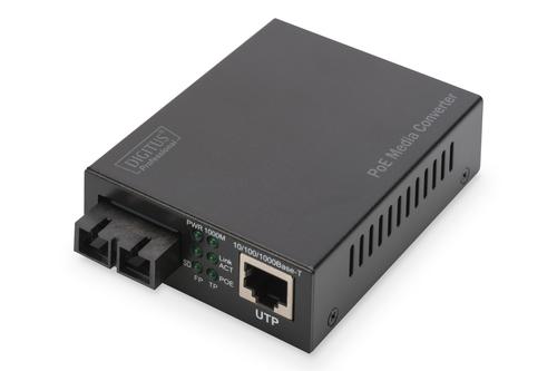 Digitus Gigabit PoE media converter, RJ45 / SC, multimode
