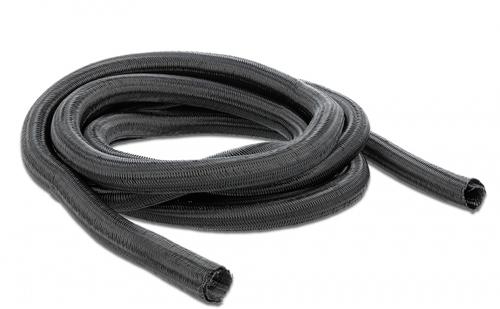 Delock Self-closing mesh tube, 2 meters x 9 mm, black
