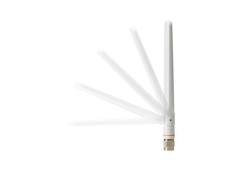 CISCO Aironet Dual-Band Omnidirectional Wi-Fi Antenna, 2 dBi (2.4 GHz)/4 dBi (5 GHz), White Dipole (1 Port), RP-TNC Connector, 1-Year Limited Hardware Warranty (AIR-ANT2524DW-R=)