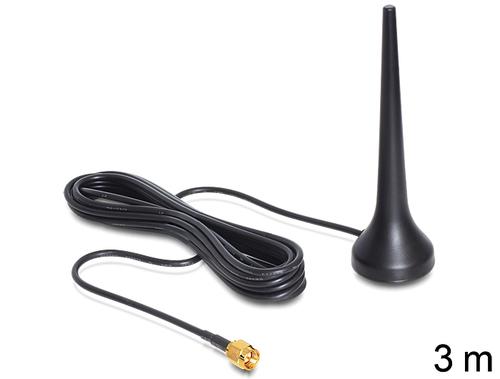 Delock GSM Antenna SMA 2.0dBi Stand Mount 3.00m Quadband