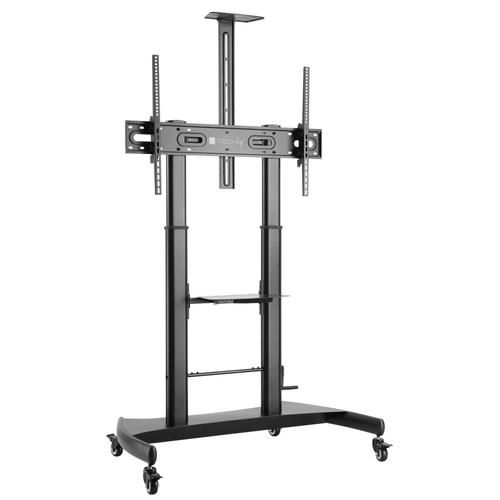 Techly Steel trolley floor support with adjustable height, for TVs from 60 to 100 inches