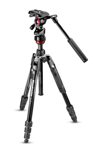 MANFROTTO MVKBFRT-LIVE tripod for digital/film cameras, 3 legs, Black, Red, Silver