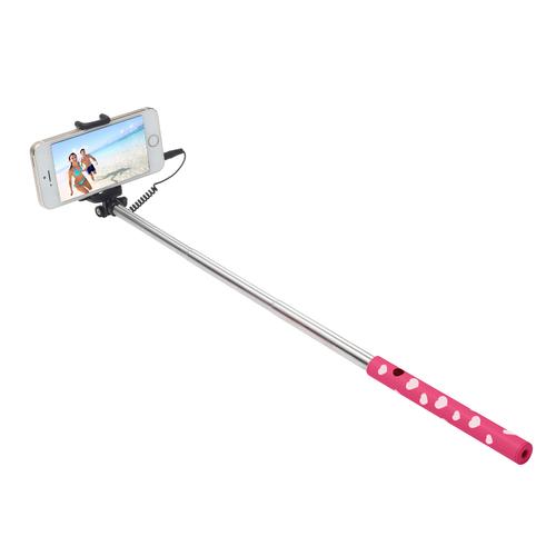 Ultron Selfie Stick Hot Shot Pink White Heart