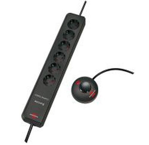 Brennenstuhl Eco-Line Comfort Switch Power Strip 6-Outlet (anthracite, 2-meter power cord and 1.5-meter switch cord)
