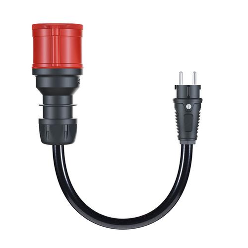 go-e Adapter for Gemini flex 22 kW, red CEE three-phase 32A to household outlet (black, 30cm)