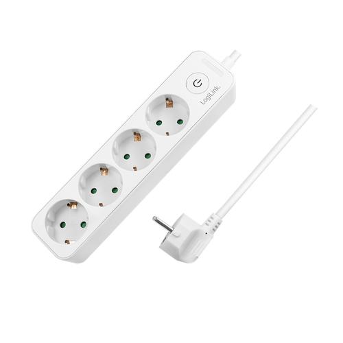 Logilink 4-way power strip, 4x CEE 7/3 1.5m: with switch