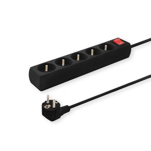 Savio LZ-04 Power strip, 6 outlets, 5m, 6 AC outlets Type F, 2500 W, Black