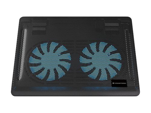 Conceptronic 2-Fan USB-A2.0 Laptop Cooling Pad 3Kg 15.6" black