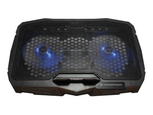 Conceptronic 2-Fan USB-A2.0 Laptop Cooling Pad 7Kg ERGO 17" sw