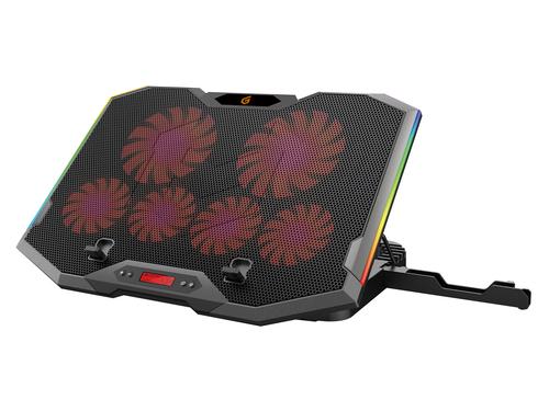 Conceptronic 6-Fan USB-A2.0 Laptop Cooling Pad 30Kg RGB 17" black