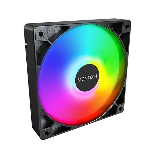 Montech GF120 PWM Computer Case Fan Module, 12 cm, Black, 1 piece