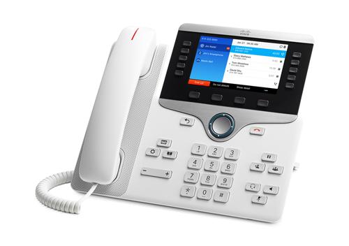 CISCO IP Business Phone 8851, 5-inch WVGA color display, Gigabit Ethernet switch, Class 4 PoE, USB port, 10 SIP registrations, 1-year limited hardware warranty (CP-8851-K9=)