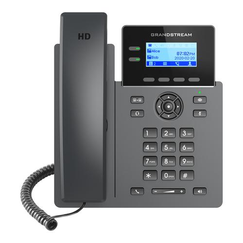 Grandstream Networks GRP2602P IP phone, Black, 2-line LCD