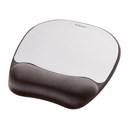 FELLOWES Mousepad wrist rest with memory foam, 20.16x23.50cm