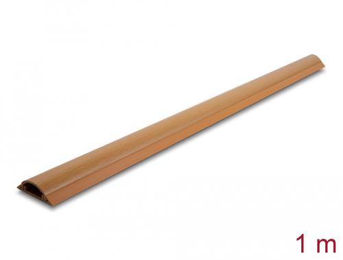 Delock Self-adhesive cable channel, 50x13mm, 1m wood optic