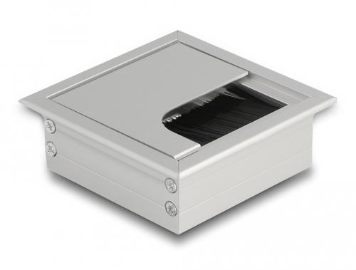 Delock Cable outlet for table installation with brush 80 x 80