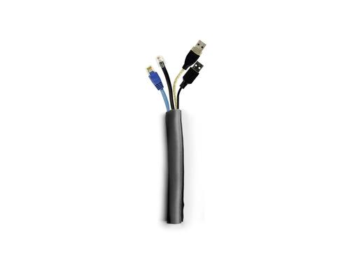 Multibrackets Universal Cable Sock, Self-Wrapping, 25mm, Black, 25m