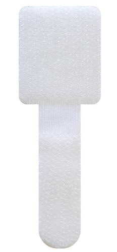 Schwaiger Hook-and-loop wall clip 90 x 12 x 2mm White 10 pieces